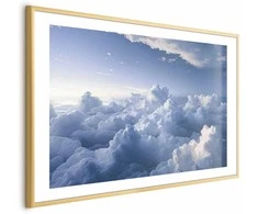 Artgeist Plakatas - Aerial Landscapes: Sunbeams Illuminating Puffy Cloud Formations