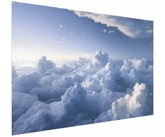 Artgeist Plakatas - Aerial Landscapes: Sunbeams Illuminating Puffy Cloud Formations