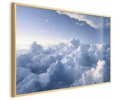 Artgeist Plakatas - Aerial Landscapes: Sunbeams Illuminating Puffy Cloud Formations