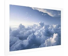 Artgeist Plakatas - Aerial Landscapes: Sunbeams Illuminating Puffy Cloud Formations