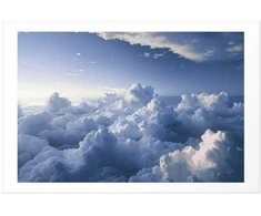 Artgeist Plakatas - Aerial Landscapes: Sunbeams Illuminating Puffy Cloud Formations