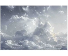 Artgeist Plakatas - Astral Calm: Stars Scattered Over Delicate Clouds