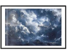 Artgeist Plakatas - Astronomical Wonders: Clouds and Stars in Harmonious Union