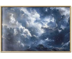 Artgeist Plakatas - Astronomical Wonders: Clouds and Stars in Harmonious Union