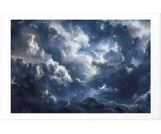 Artgeist Plakatas - Astronomical Wonders: Clouds and Stars in Harmonious Union