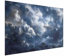 Artgeist Plakatas - Astronomical Wonders: Clouds and Stars in Harmonious Union