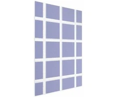 Artgeist Plakatas - Baltas Lines - a grid with large gaps on a mėlynas background