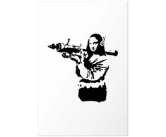 Artgeist Plakatas - Banksy Mona Lisa with Rocket Launcher
