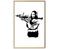 Artgeist Plakatas - Banksy Mona Lisa with Rocket Launcher