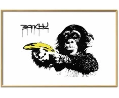 Artgeist Plakatas - Banksy: Monkey with a Banana