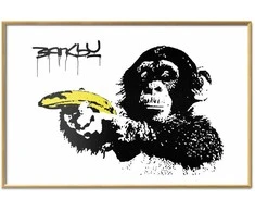 Artgeist Plakatas - Banksy: Monkey with a Banana