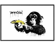 Artgeist Plakatas - Banksy: Monkey with a Banana