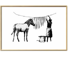 Artgeist Plakatas - Banksy: Zebra Washing