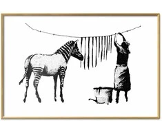 Artgeist Plakatas - Banksy: Zebra Washing