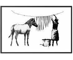 Artgeist Plakatas - Banksy: Zebra Washing