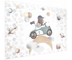 Artgeist Plakatas - Bear in a Race Car