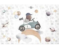 Artgeist Plakatas - Bear in a Race Car