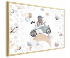 Artgeist Plakatas - Bear in a Race Car