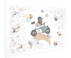 Artgeist Plakatas - Bear in a Race Car