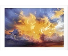 Artgeist Plakatas - Beautiful Sunset - clouds in warm shades