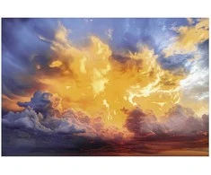 Artgeist Plakatas - Beautiful Sunset - clouds in warm shades