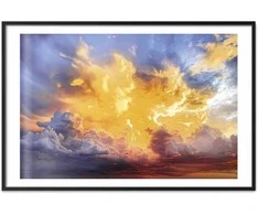 Artgeist Plakatas - Beautiful Sunset - clouds in warm shades