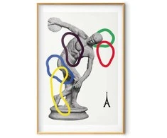 Artgeist Plakatas - Collage Graphic - Discus Thrower - Sculpture