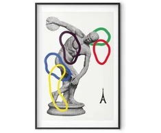 Artgeist Plakatas - Collage Graphic - Discus Thrower - Sculpture