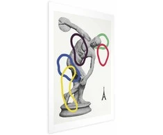 Artgeist Plakatas - Collage Graphic - Discus Thrower - Sculpture