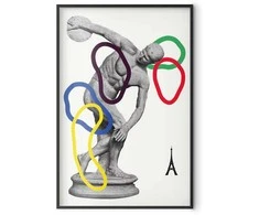 Artgeist Plakatas - Collage Graphic - Discus Thrower - Sculpture