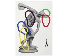 Artgeist Plakatas - Collage Graphic - Discus Thrower - Sculpture