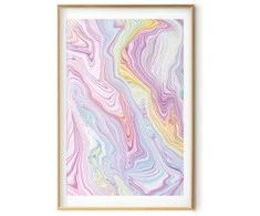 Artgeist Plakatas - Colorful Dream - abstract shapes in pastel shades