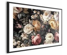 Artgeist Plakatas - Colorful Flowers on a Juodas Background