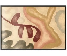 Artgeist Plakatas - Colorful Shapes - worn figures in lime wash technique