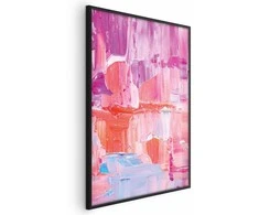 Artgeist Plakatas - Colorful Strokes - intense shades of pink and violetinė on canvas