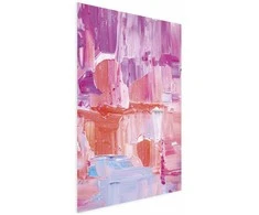 Artgeist Plakatas - Colorful Strokes - intense shades of pink and violetinė on canvas