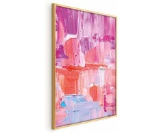 Artgeist Plakatas - Colorful Strokes - intense shades of pink and violetinė on canvas