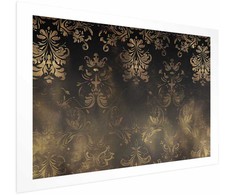 Artgeist Plakatas - Dark Baroque Patterns with Golden Accents