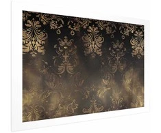 Artgeist Plakatas - Dark Baroque Patterns with Golden Accents