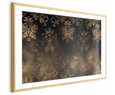 Artgeist Plakatas - Dark Baroque Patterns with Golden Accents