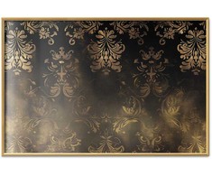 Artgeist Plakatas - Dark Baroque Patterns with Golden Accents