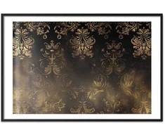 Artgeist Plakatas - Dark Baroque Patterns with Golden Accents