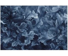 Artgeist Plakatas - Dense, Dark Mėlyna Abstract Ornaments