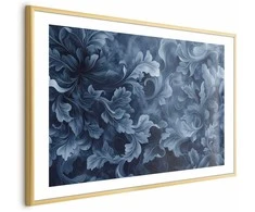 Artgeist Plakatas - Dense, Dark Mėlyna Abstract Ornaments