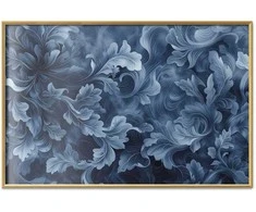 Artgeist Plakatas - Dense, Dark Mėlyna Abstract Ornaments