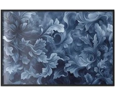 Artgeist Plakatas - Dense, Dark Mėlyna Abstract Ornaments