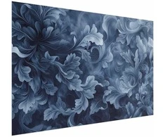 Artgeist Plakatas - Dense, Dark Mėlyna Abstract Ornaments