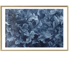 Artgeist Plakatas - Dense, Dark Mėlyna Abstract Ornaments