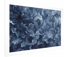 Artgeist Plakatas - Dense, Dark Mėlyna Abstract Ornaments