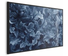 Artgeist Plakatas - Dense, Dark Mėlyna Abstract Ornaments